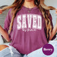 Saved by Grace Comfort Colors® Shirt, Christian Graphic Tee for Women, Faith Based Shirt, Bible Verse Shirt, Spiritual Gift for Her