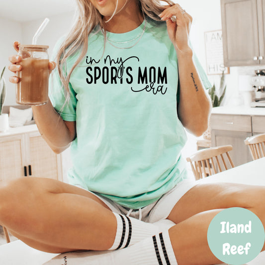 In My Sports Mom Era Comfort Colors® Shirt, Cute Game Day Mom Shirt, Trendy Sports Mama Tee, Athlete Parent Shirt, Softball Baseball Mom Tee