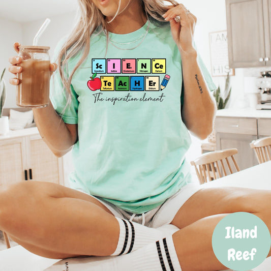 Science Teacher Element Shirt, Comfort Colors® Tee for Educators, Periodic Table Teacher Shirt, STEM Gift for Women, Back to School Tee