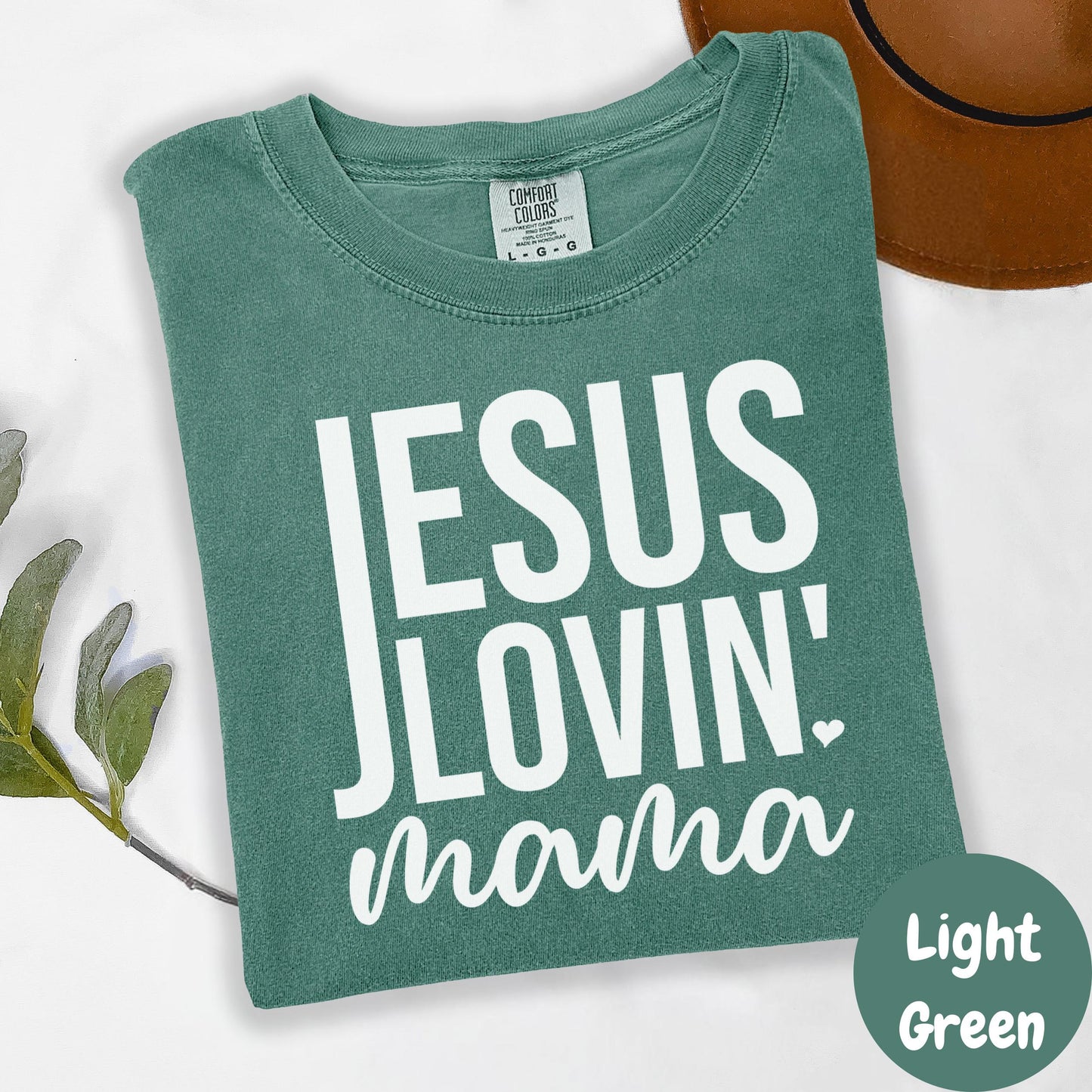 Jesus Lovin' Mama Comfort Colors® Shirt, Christian Mom Graphic Tee, Faith Shirt for Women, Worship Tee, Spiritual Motherhood Gift