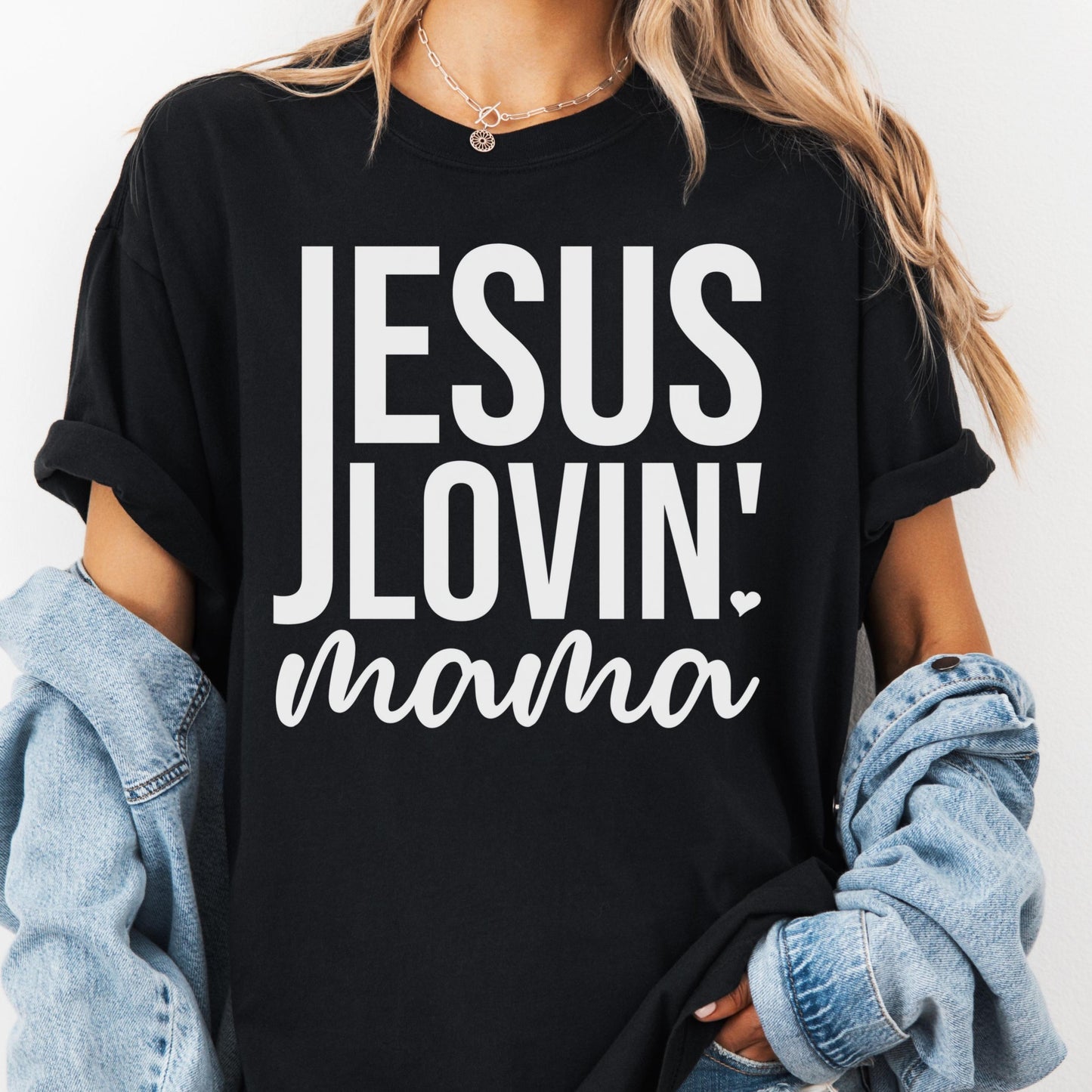 Jesus Lovin' Mama Comfort Colors® Shirt, Christian Mom Graphic Tee, Faith Shirt for Women, Worship Tee, Spiritual Motherhood Gift