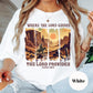 Where the Lord Guides Comfort Colors® Shirt, Isaiah 58:11 Western Faith Tee, Christian Cowgirl Shirt, Bible Verse Shirt, Religious Tee
