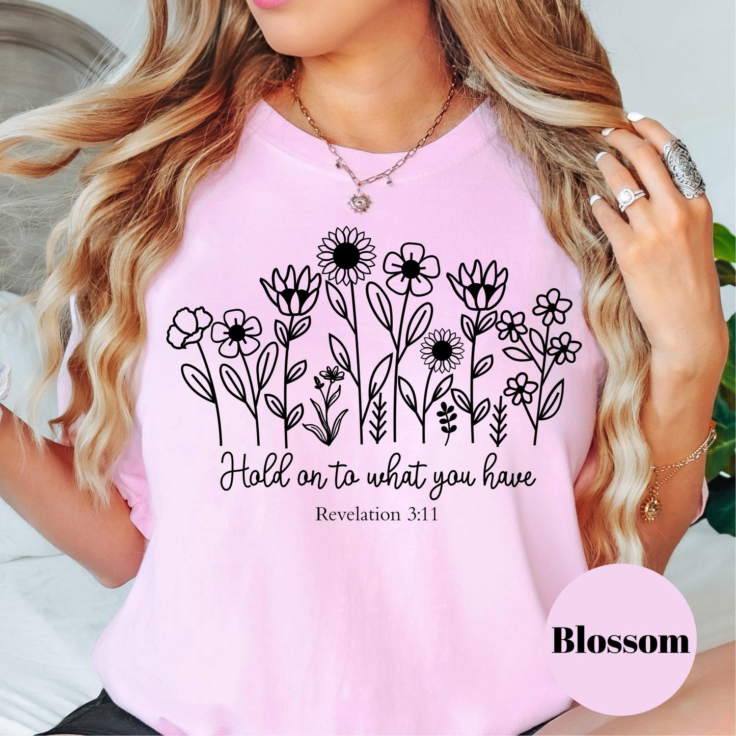 Revelation 3:11 Bible Verse Shirt, Comfort Colors® Shirt, Hold On to What You Have Tee, Christian Shirt, Faith-Based Scripture Gift for Her