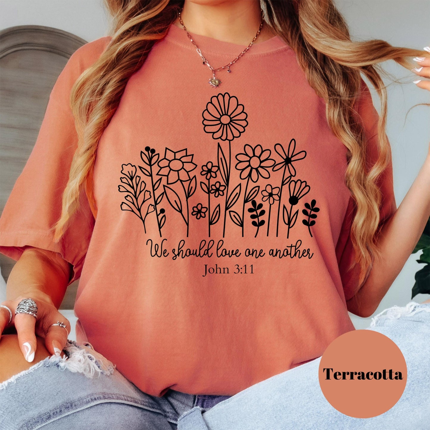 We Should Love One Another Shirt, John 3:11 Comfort Colors® Shirt, Christian Shirt, Bible Verse Tee, Faith Shirt for Women, Love Like Jesus