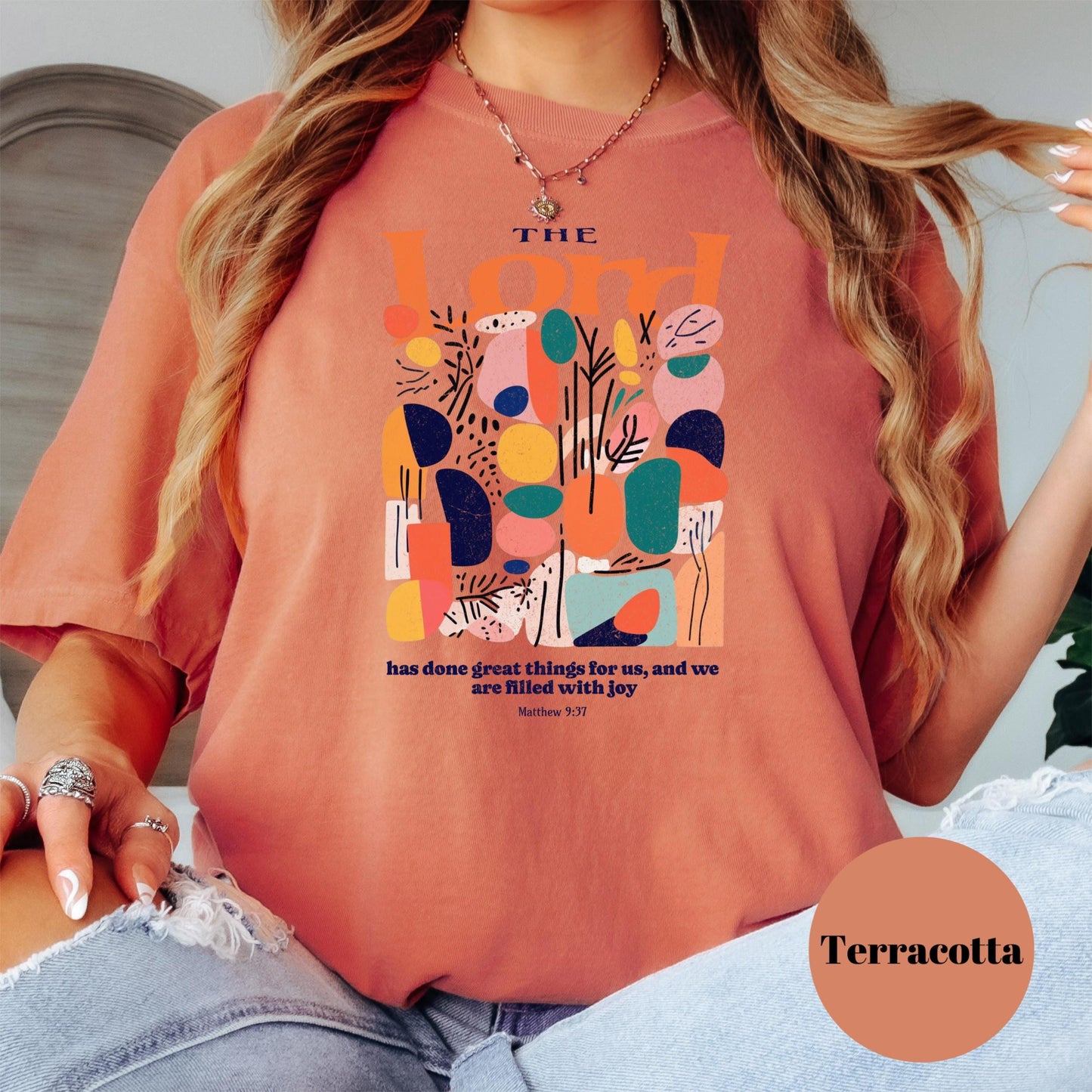 The Lord Has Done Great Things Shirt, Comfort Colors® Christian Shirt, Matthew 9:7 Bible Verse Tee, Colorful Faith-Based Shirt, Joy in Jesus