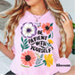 Be Patient With Yourself Shirt, Comfort Colors® Mental Health Tee, Floral Inspirational Shirt, Self Love Quote Shirt, Motivational Gift