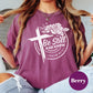 Be Still and Know Shirt, Comfort Colors® Psalm 46:10 Tee, Christian Faith Shirt, Bible Verse Shirt, Religious Graphic Tee Floral Cross Shirt