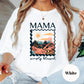 Mama Simply Blessed Shirt, Comfort Colors® Mom Tee, Boho Retro Mountain Shirt, Christian Mom Gift, Motherhood Shirt for Her