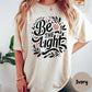 Be the Light Comfort Colors® Shirt, Christian Floral Tee, Faith Graphic Shirt for Women, Inspirational Bible Verse Shirt, Positive Gift Tee