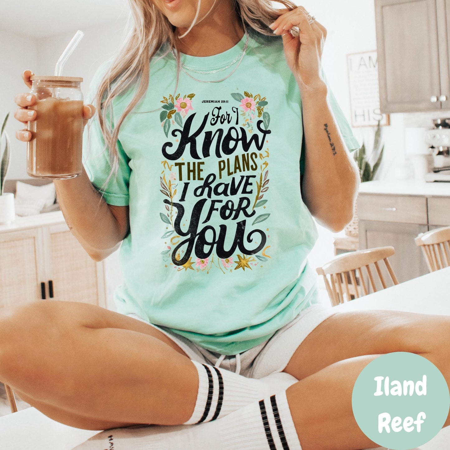 Jeremiah 29:11 Shirt, Bible Verse Christian Tee, Comfort Colors® Scripture Shirt, Know the Plans Shirt, Faith Based Gift for Her