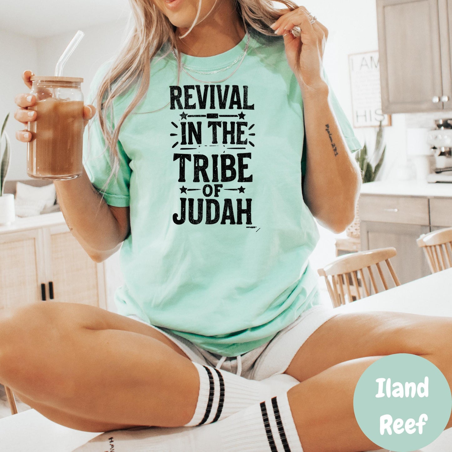 Tribe of Judah Revival Shirt, Christian Comfort Colors® Tee, Bold Faith Statement Shirt, Worship Team Shirt, Revival Shirt for Believers