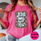Jesus Will Give You Rest Shirt, Retro Floral Comfort Colors® Tee, Christian Shirt for Women, Faith-Based Shirt, Religious Gif