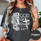 God Is My Strength Shirt, Comfort Colors® Christian Tee, Psalm 28:7 Lion and Floral Faith Shirt, Inspirational Scripture Shirt, Jesus Tee
