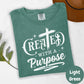Created with a Purpose Shirt, Comfort Colors® Christian Tee, Faith-Based Inspirational Shirt, Jesus for Women, Motivational Scripture Tee