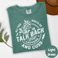 Talk Back Caffeine and Cuss Shirt, Comfort Colors® Sassy Skeleton Tee, Funny Attitude Graphic Tee for Women, Dark Humor Coffee Shirt