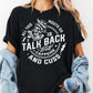 Talk Back Caffeine and Cuss Shirt, Comfort Colors® Sassy Skeleton Tee, Funny Attitude Graphic Tee for Women, Dark Humor Coffee Shirt