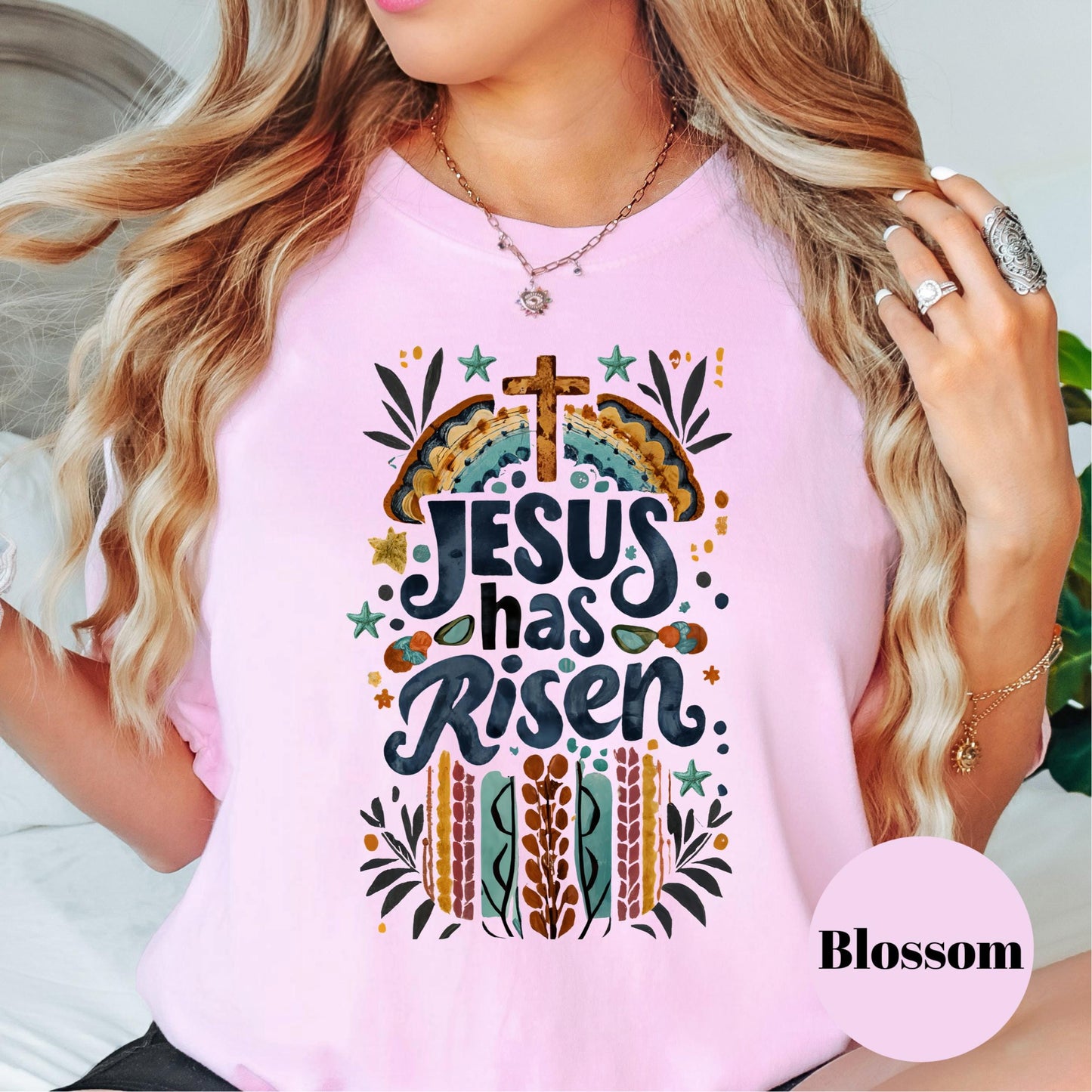 Jesus Has Risen Shirt, Comfort Colors® Retro Christian Tee, Easter Faith Graphic Shirt for Women, Resurrection Sunday Shirt, He Is Risen Tee