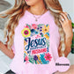 Jesus Handpicked My Husband Shirt, Comfort Colors® Christian Wife Tee, Floral Faith-Based Graphic Tee, Godly Marriage Gift for Her