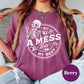 Bit of a Mess But Doin’ My Best Shirt, Comfort Colors® Skeleton Graphic Tee, Funny Mental Health Shirt for Women, Chaotic Cute Gift