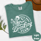 Day Drinking Club Shirt, Comfort Colors® Funny Skeleton Tee, Official Member Graphic Shirt for Women, Brunch Humor Drinking Gift Tee