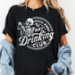 Day Drinking Club Shirt, Comfort Colors® Funny Skeleton Tee, Official Member Graphic Shirt for Women, Brunch Humor Drinking Gift Tee