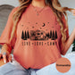 Live Love Camp Shirt, Camper Graphic Tee, Camping T-Shirt for Women, Outdoor Adventure Shirt, Retro Camper Tee