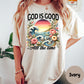 God Is Good All the Time Shirt, Comfort Colors® Christian Beach Tee, Faith-Based Ocean T-Shirt, Floral Scripture Shirt for Women
