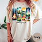 Camping Life Shirt, Comfort Colors® Outdoors Tee, Campfire and Tent Graphic Tee, Summer Nature Adventure Shirt