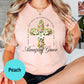 Amazing Grace Shirt, Floral Cross Christian Shirt, I Once Was Lost But Now I'm Found Shirt, Inspirational Bible Verse Shirt, Faith Shirt