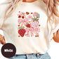 Strawberry Bow Shirt, Coquette Strawberry Tee, Kawaii Pink Summer Shirt, Girly Fruit Graphic Shirt, Cute Berrycore Aesthetic Shirt