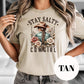 Stay Salty Cowgirl Shirt, Christian Western Sublimation Tee, Matthew 5:13 Shirt, Faith and Floral Graphic Tee, Vintage Faded Cowgirl Shirt
