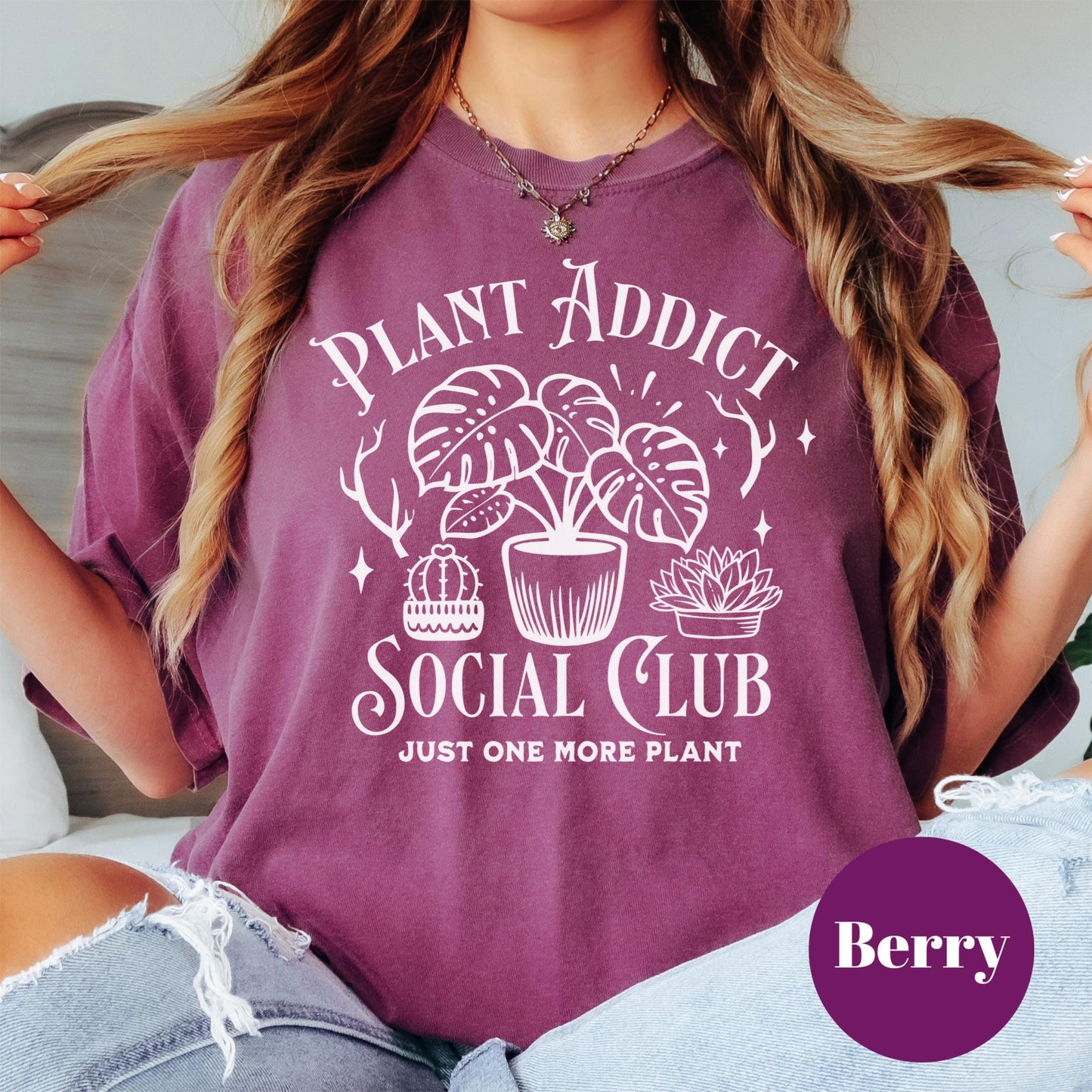 Plant Addict Social Club Shirt, Comfort Colors® Plant Lover Shirt, Just One More Plant Tee, Houseplant Gift, Gardening Shirt, Plant Mom Gift