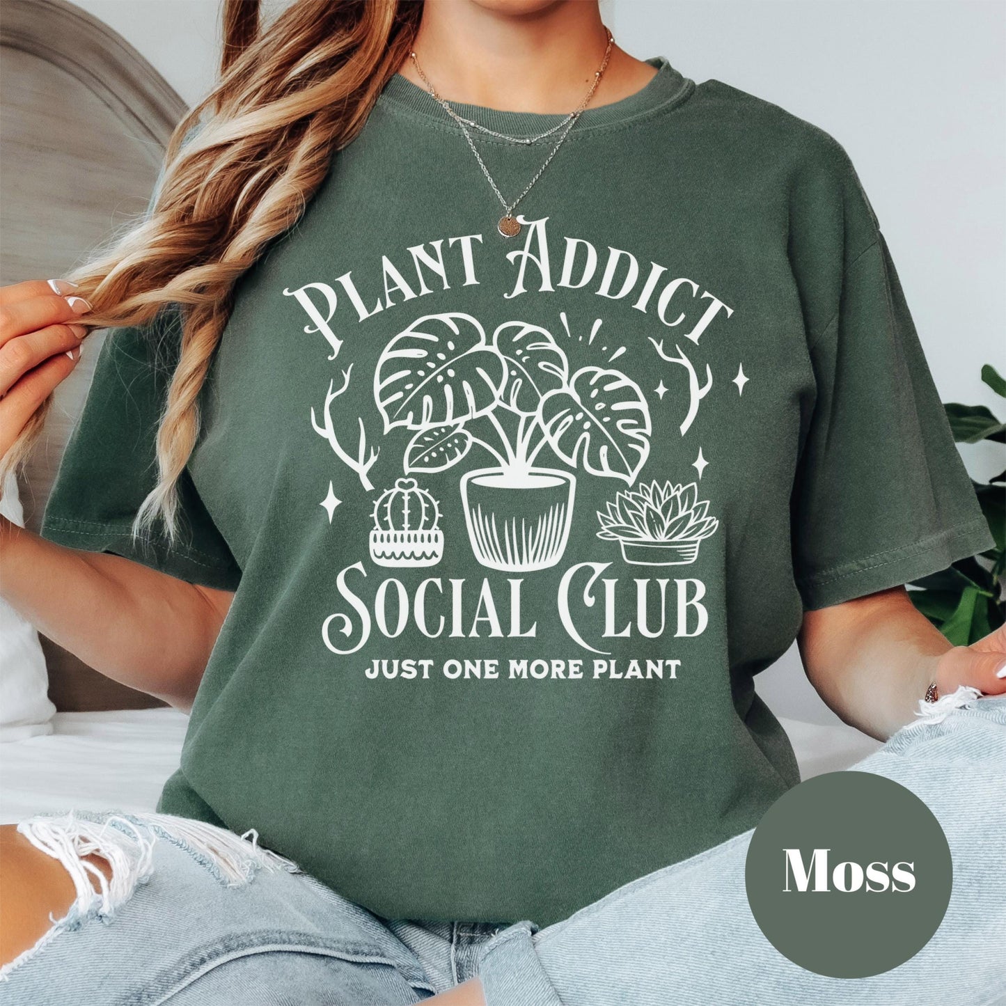 Plant Addict Social Club Shirt, Comfort Colors® Plant Lover Shirt, Just One More Plant Tee, Houseplant Gift, Gardening Shirt, Plant Mom Gift
