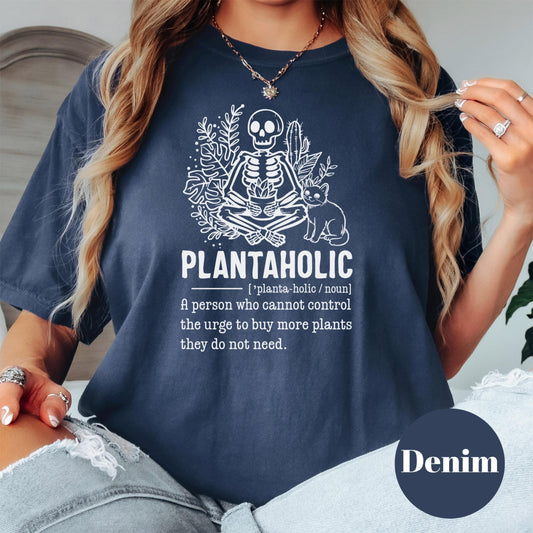 Plantaholic Definition Shirt, Comfort Colors® Plant Lover Tee, Funny Plant Mom Gift, Gardening Shirt, Houseplant Addict Tee, Plant Humor