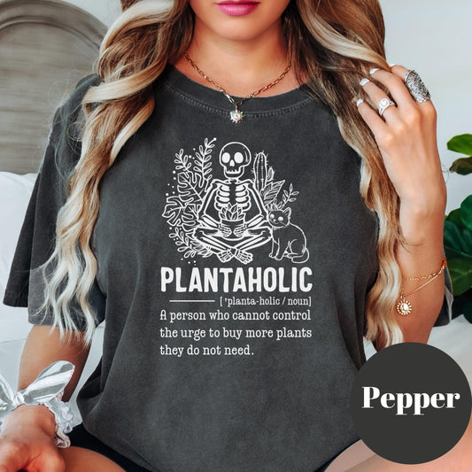 Plantaholic Definition Shirt, Comfort Colors® Plant Lover Tee, Funny Plant Mom Gift, Gardening Shirt, Houseplant Addict Tee, Plant Humor