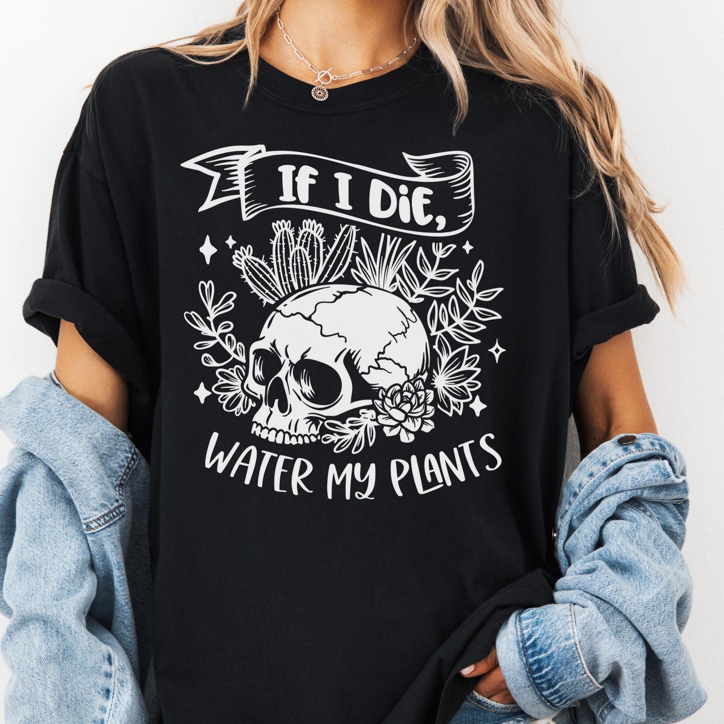If I Die Water My Plants Shirt, Comfort Colors® Plant Lover Tee, Funny Plant Mom Gift, Plant Shirt, Houseplant Addict Tee, Gardening Humor