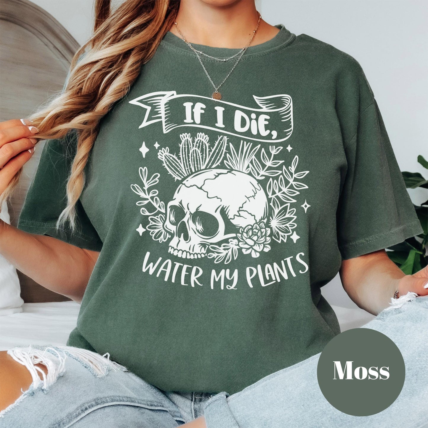 If I Die Water My Plants Shirt, Comfort Colors® Plant Lover Tee, Funny Plant Mom Gift, Plant Shirt, Houseplant Addict Tee, Gardening Humor