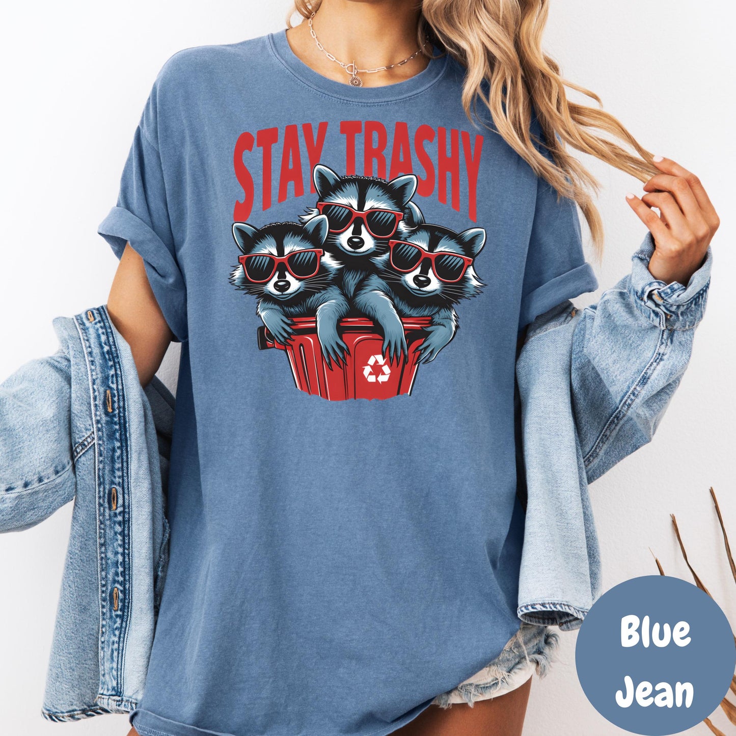 Stay Trashy Shirt, Comfort Colors® Funny Raccoon Shirt, Trash Panda Tee, Cute Animal Lover Gift, Sarcastic Humor Shirt, Summer Vibes Tee