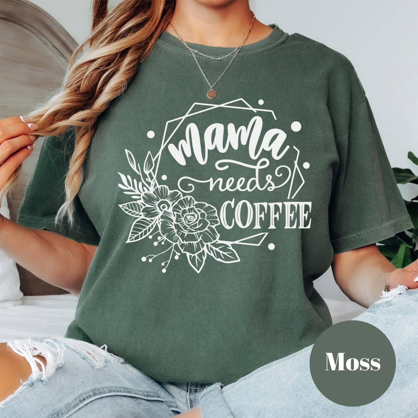 Mama Needs Coffee Shirt, Comfort Colors® Funny Mom Life Tee, Tired Mama Gift, Coffee Addict Mom Shirt, Motherhood Humor Tee