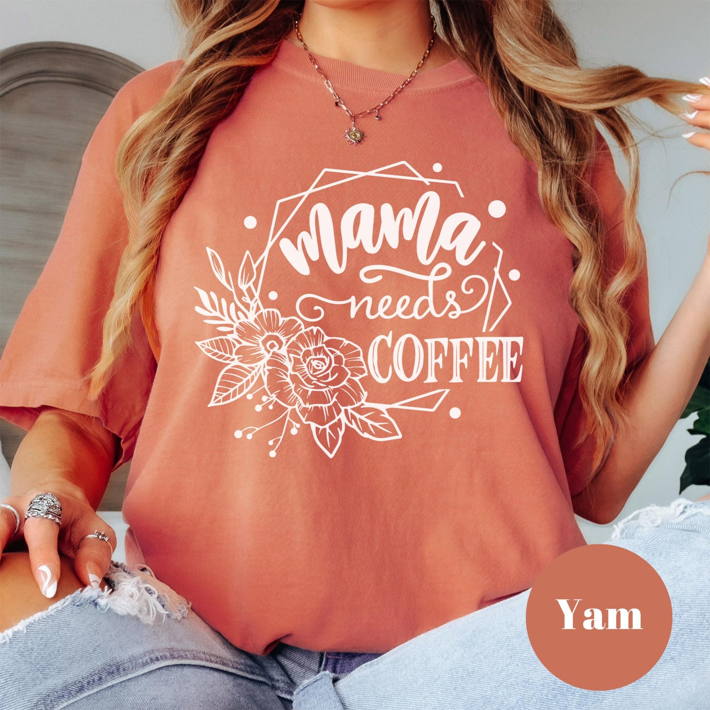 Mama Needs Coffee Shirt, Comfort Colors® Funny Mom Life Tee, Tired Mama Gift, Coffee Addict Mom Shirt, Motherhood Humor Tee