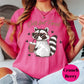 Cute But Feral Shirt, Comfort Colors® Funny Raccoon Tee, Trash Panda Aesthetic Shirt, Chaotic Girl Humor Tee, Sarcastic Animal Lover Gift