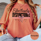 Effortlessly Dysfunctional Shirt, Comfort Colors® Pink Tee with Bow and Heart, Funny Mental Health Shirt, Sassy Self-Aware Graphic Tee