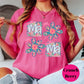 Floral Mama Comfort Colors® Shirt, Colorful Boho Mom Shirt, Mother's Day Tee, Cute Mama Shirt, Retro Mom Life Graphic Tee