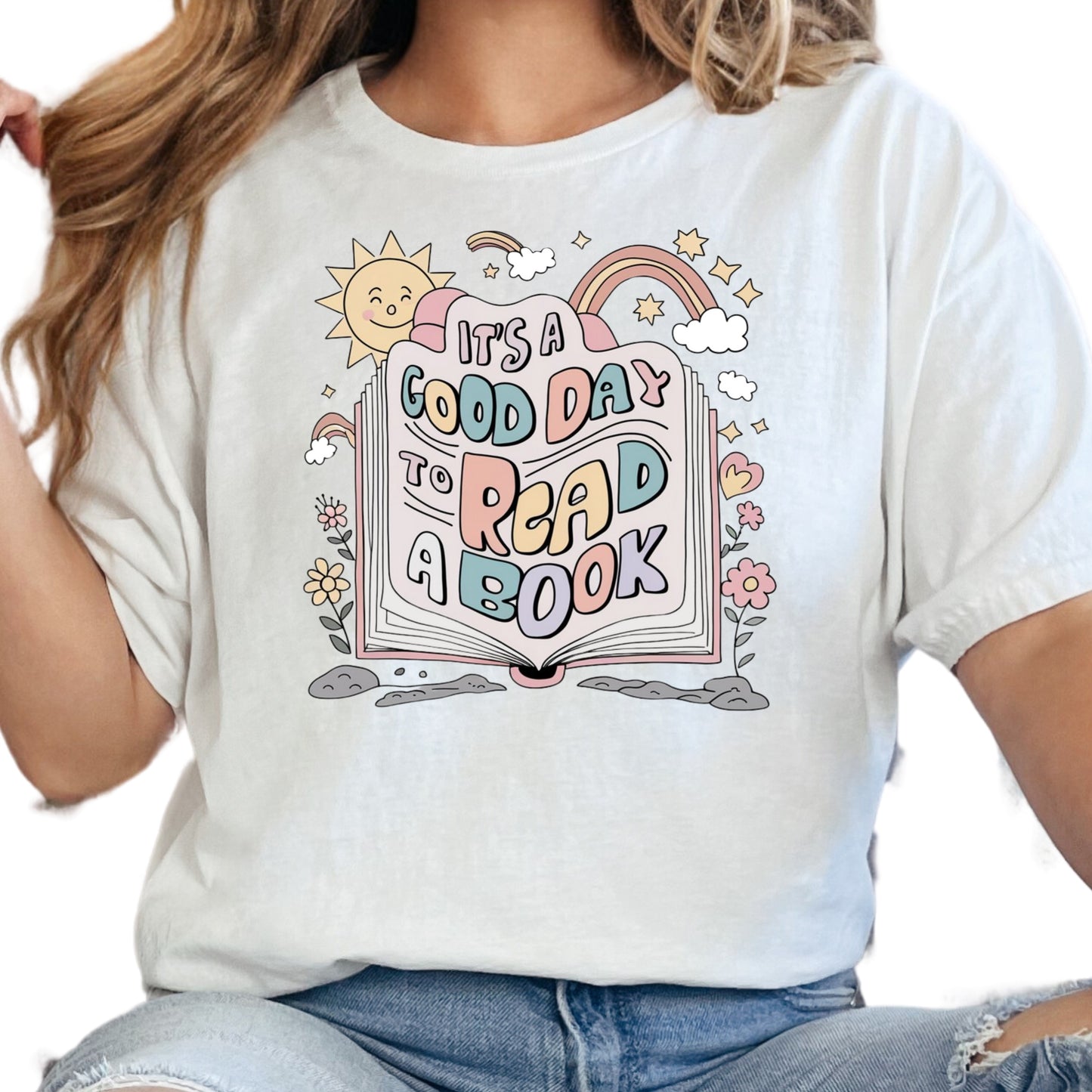 It’s a Good Day to Read a Book Shirt – Retro Bookish Tee – Cute Reader Shirt – Book Club Graphic Tee – Teacher Gift – Book Lover Shirt