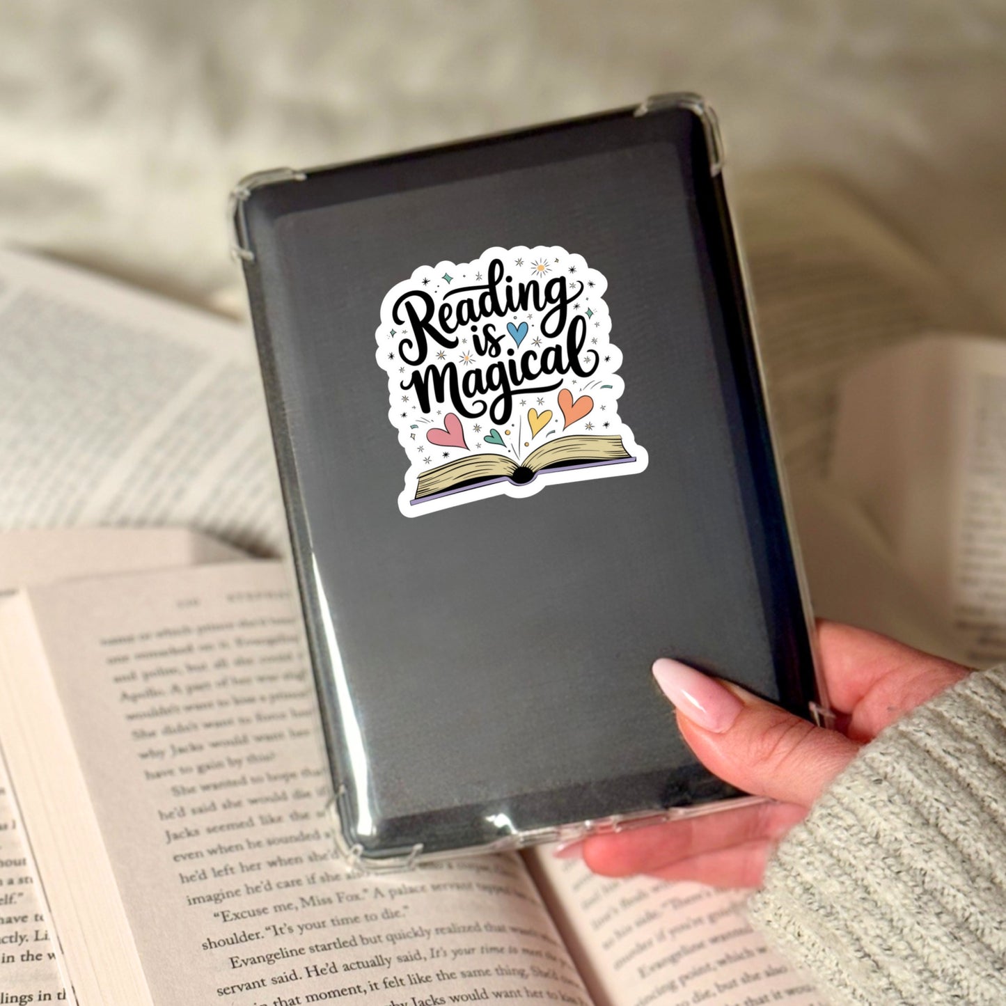 Reading is Magical – 3" Waterproof Bookish Sticker with Holo Overlay – Reading, Books, Reader Gift, Book Lover