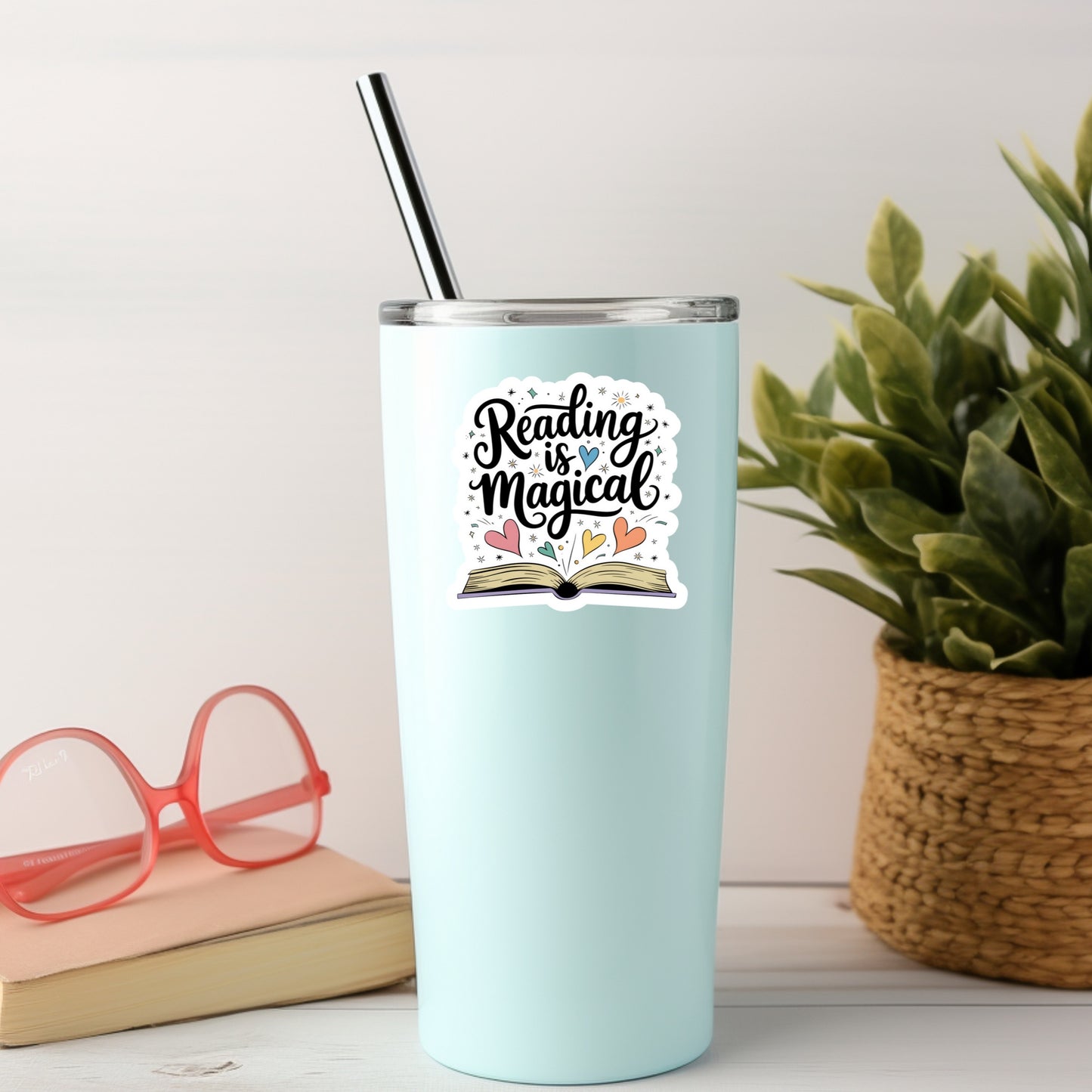 Reading is Magical – 3" Waterproof Bookish Sticker with Holo Overlay – Reading, Books, Reader Gift, Book Lover