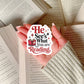 He Sees What You're Reading Santa Clause Christmas – 3" Waterproof Bookish Sticker with Holo Overlay – Reading, Books, Reader Gift, Book Lover
