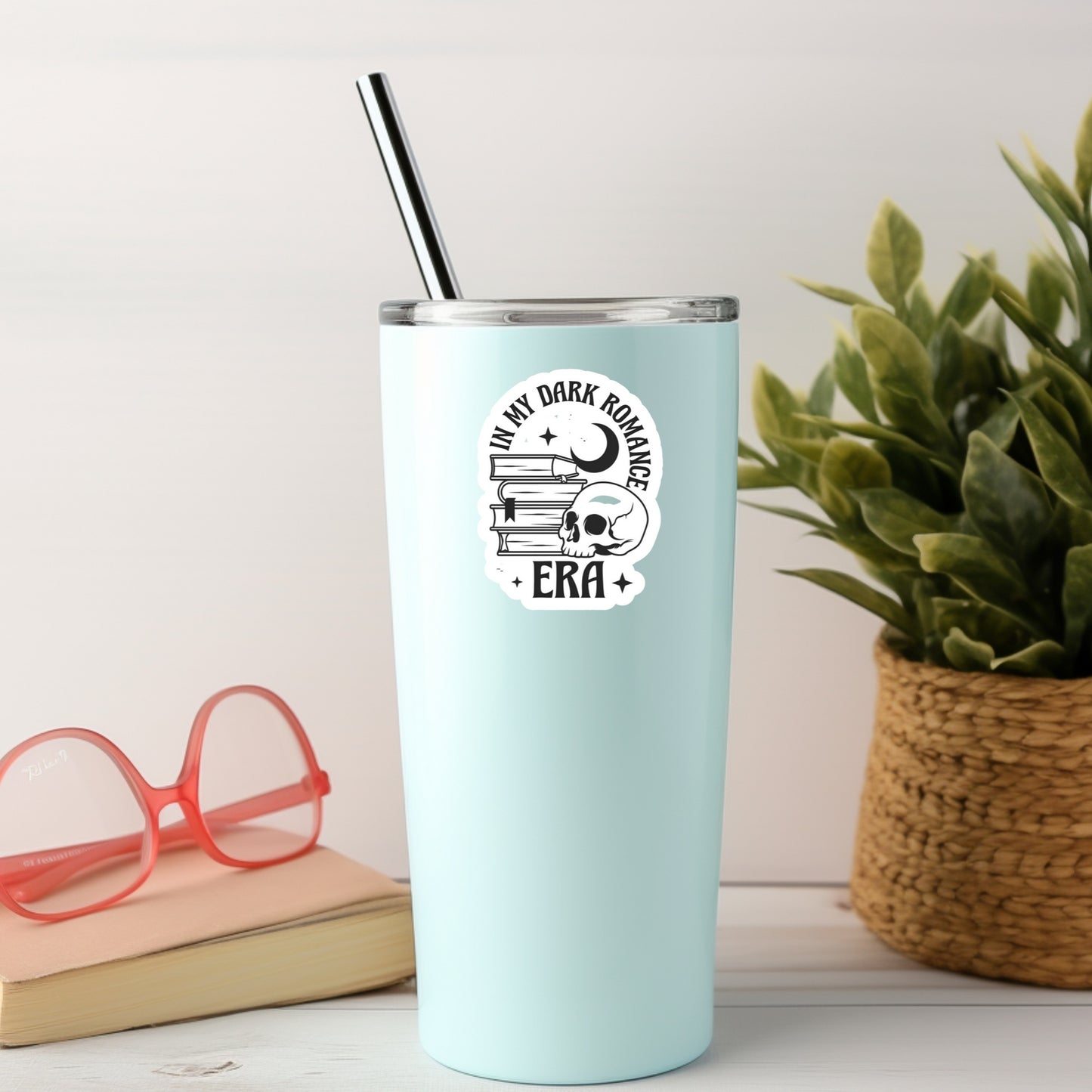 In My Dark Romance Era Book Reading Sticker – 3" Waterproof Bookish Sticker with Holo Overlay – Reading, Books, Reader Gift, Book Lover