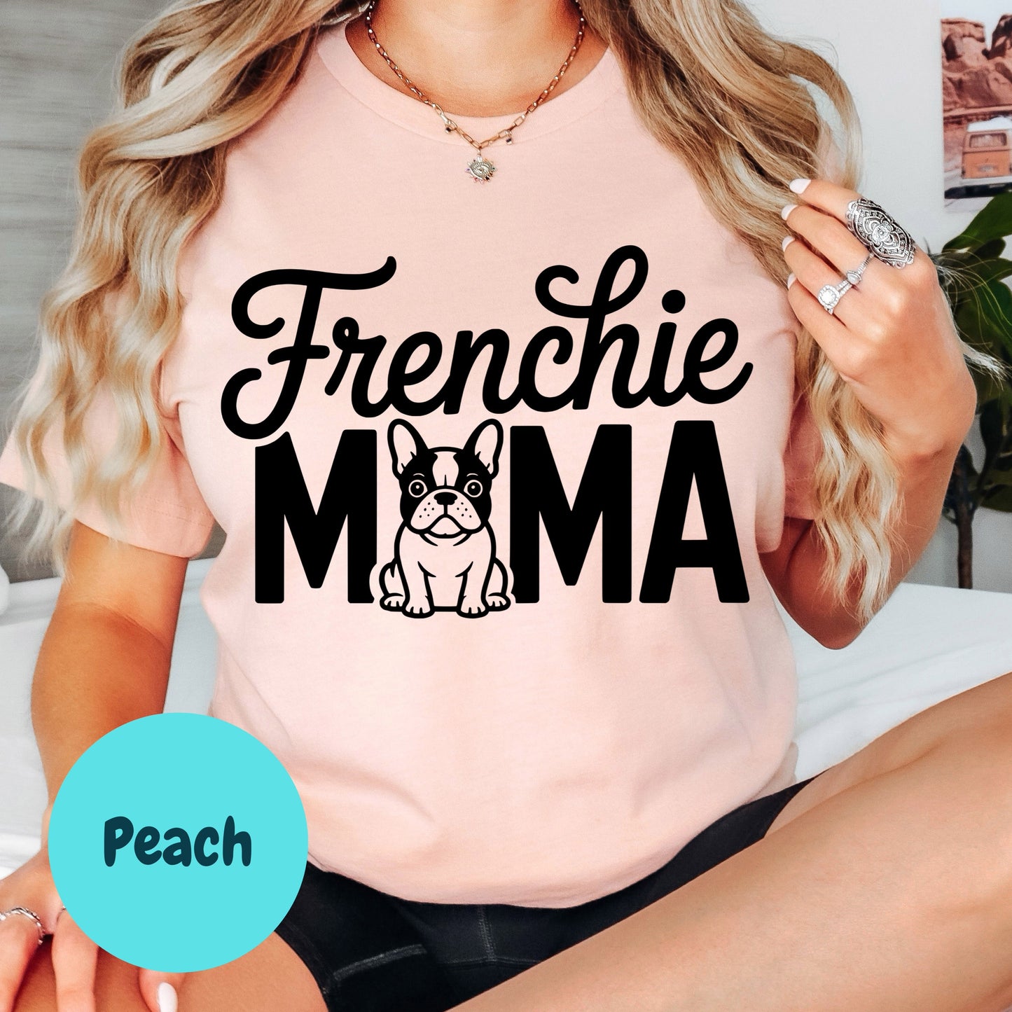 Frenchie Mama Shirt, Cute French Bulldog Mom Tee, Dog Lover Graphic Shirt, Pet Owner Gift, Unisex Frenchie T-Shirt