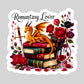 Romantasy Lover Dragon Book Reader Sticker – 3" Waterproof Bookish Sticker with Holo Overlay – Reading, Books, Reader Gift, Book Lover, Bookstore Merch